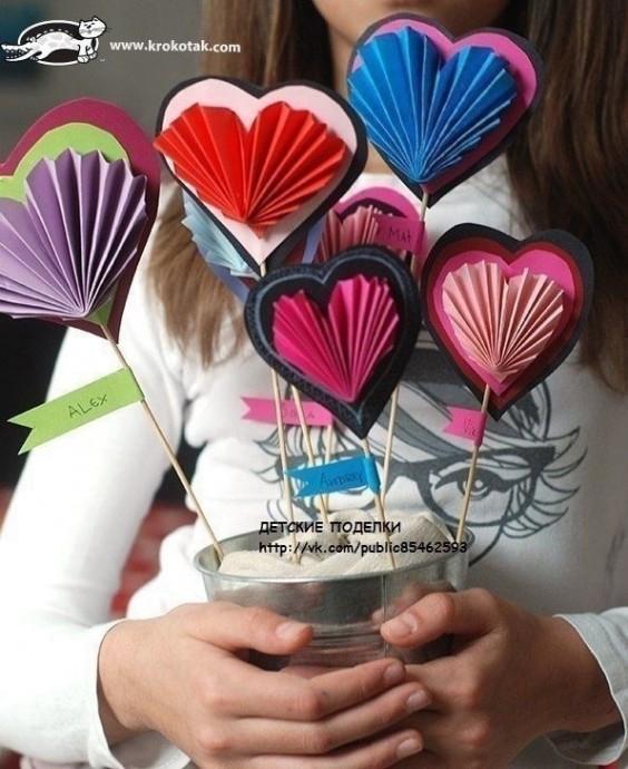 Сердечки на палочке