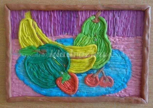 Пластилиновые фрукты