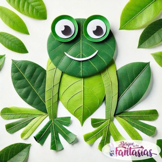 ​Идеи аппликаций из листьев