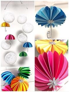 Яркие бумажные зонтики