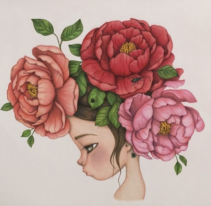 ​Раскраски-антистресс "Цветочные девочки"