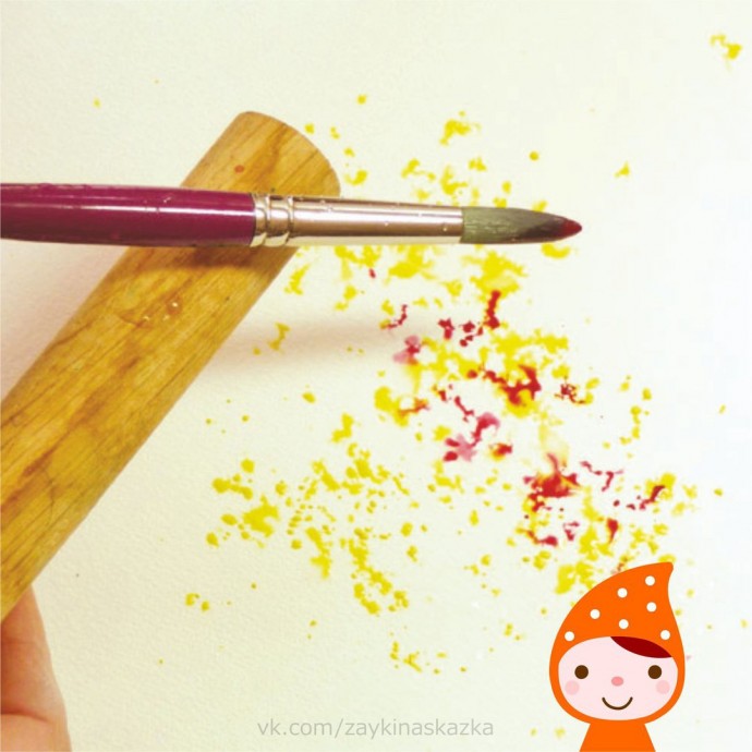 Рисуем дерево в технике набрызга Рисуем дерево в технике набрызга