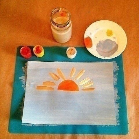 Рисуем закат солнца