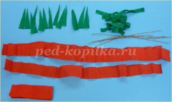 Гвоздика из креповой бумаги Гвоздика из креповой бумаги