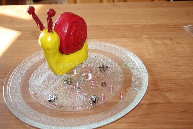 Улитка в технике папье-маше