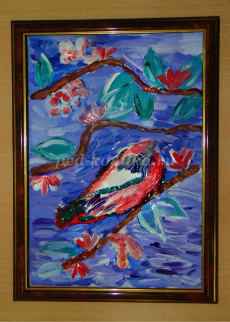 Весеннее панно в смешанной технике Весеннее панно в смешанной технике