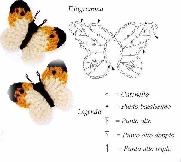 Вязаные бабочки