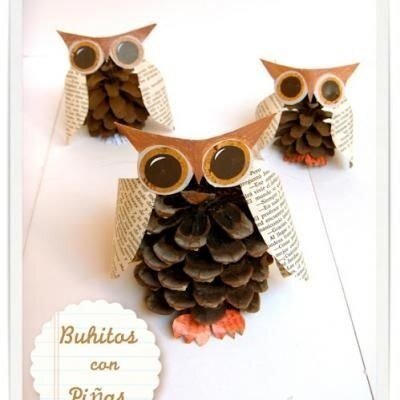 Совы из шишек: идеи Совы из шишек: идеи