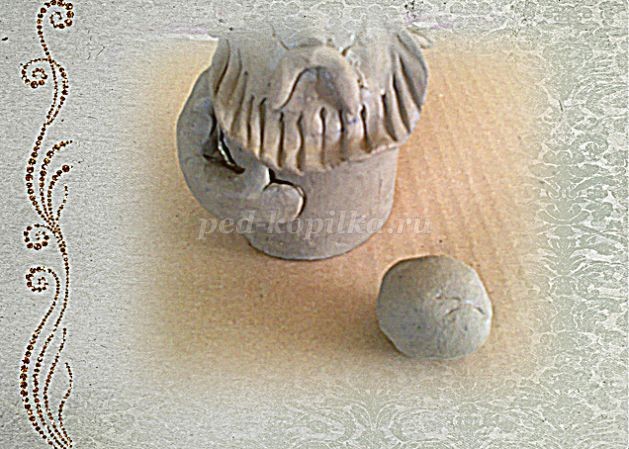 Богатырь из глины детскими руками: часть 2