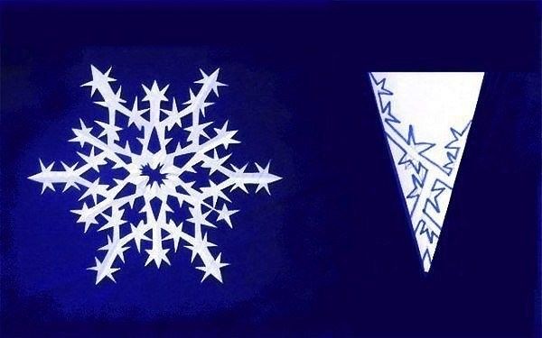 Делаем снежинки по красивым шаблонам Делаем снежинки по красивым шаблонам