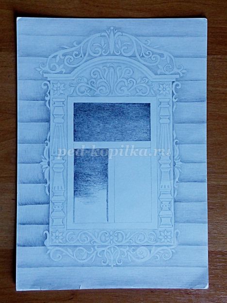 ​Деревянная архитектура на уроках рисования: часть 2