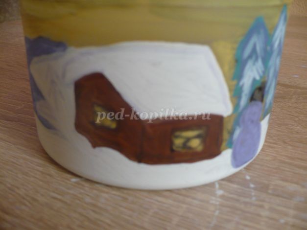 Роспись банки гуашью: часть 2