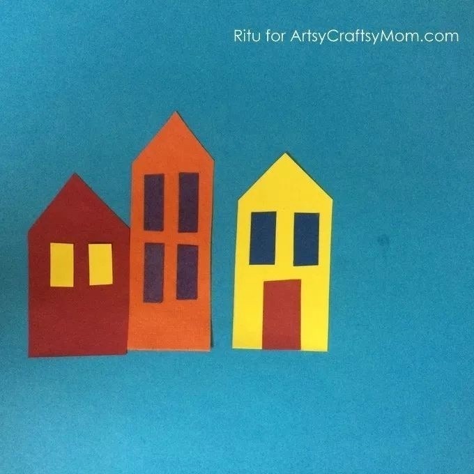 Аппликация "Городок" Аппликация "Городок"