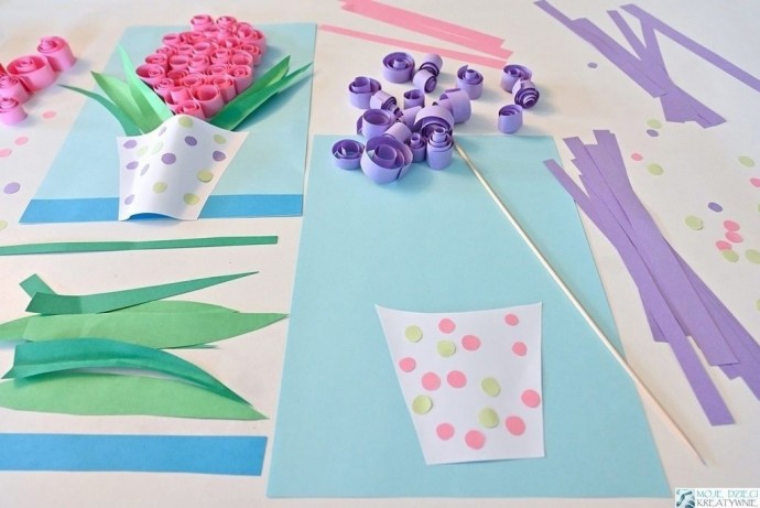 ​Нежная цветочная аппликация с гиацинтами