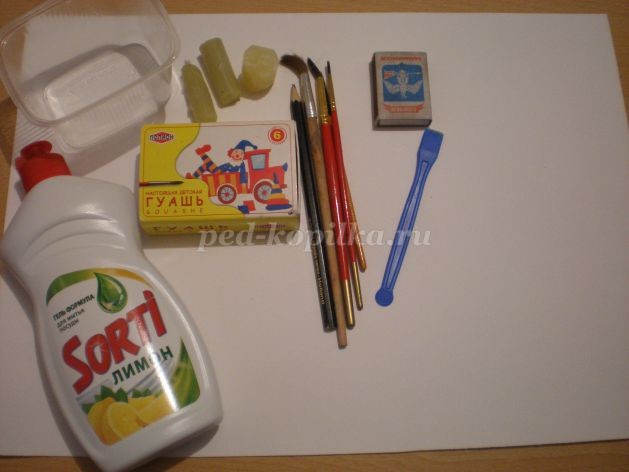 ​Ранняя весна в технике "Граттаж"