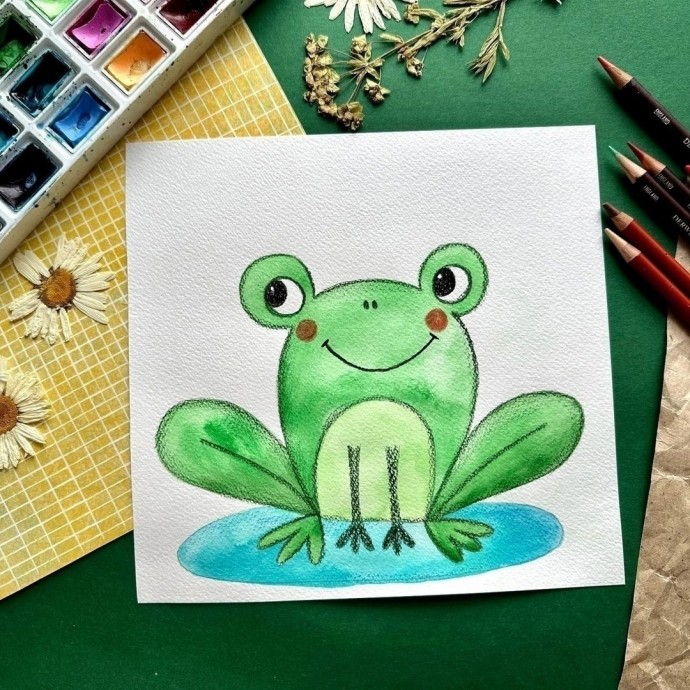 Рисуем лягушонка Рисуем лягушонка