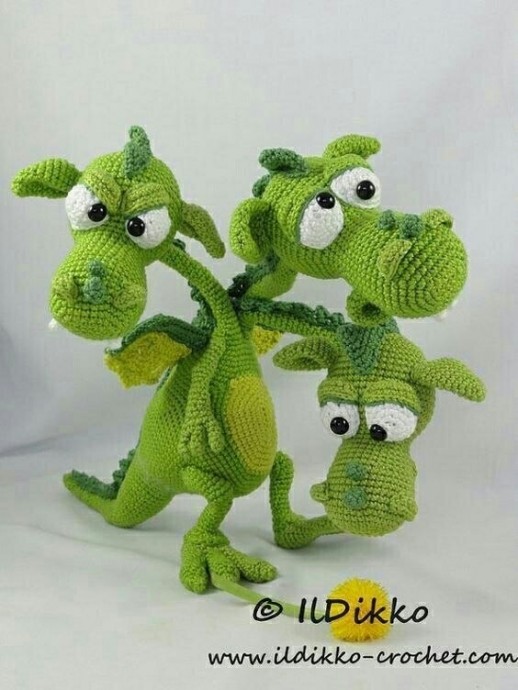 Змей Горыныч из пряжи Змей Горыныч из пряжи