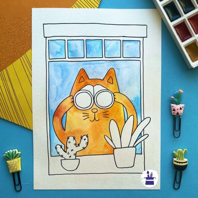 ​Кошечка в окошке