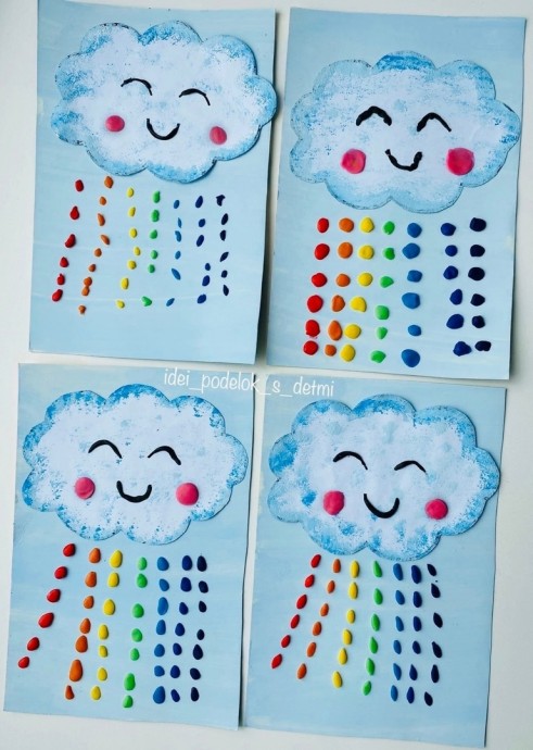 Поделка "Многоцветная тучка"