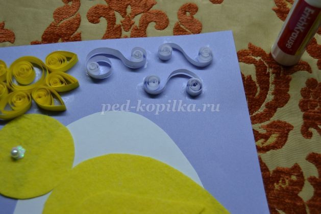 ​Открытка с цыпленком: часть 3