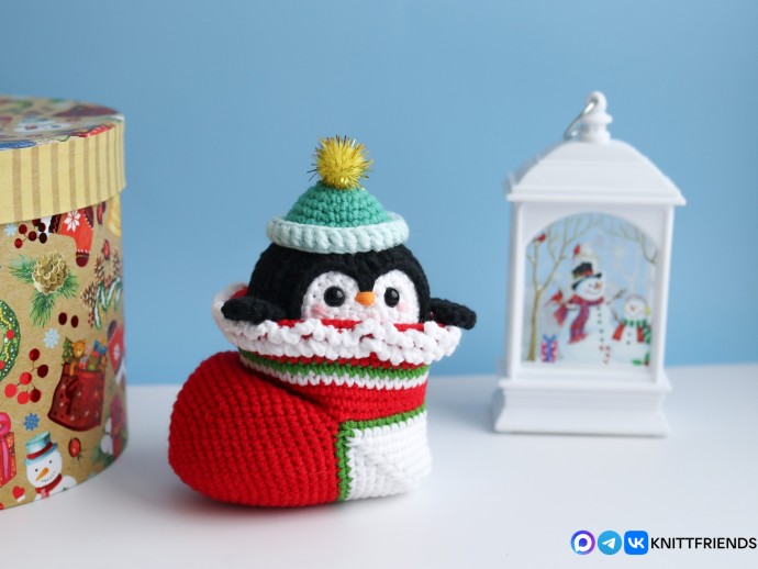 Пингвинчик из пряжи