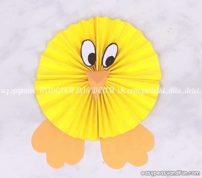 Птенчики из цветной бумаги