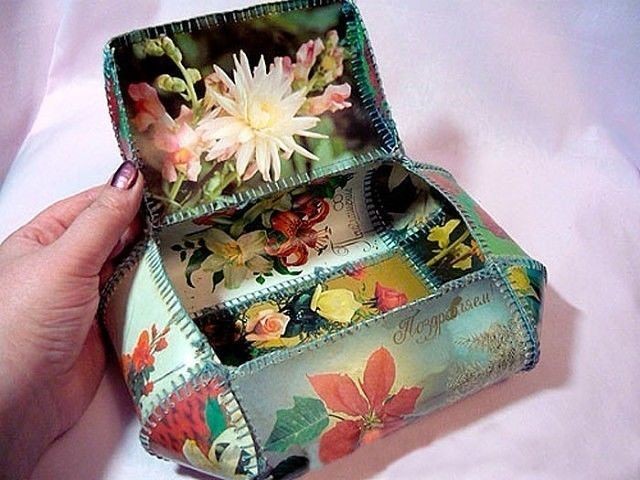 Шкатулки из открыток