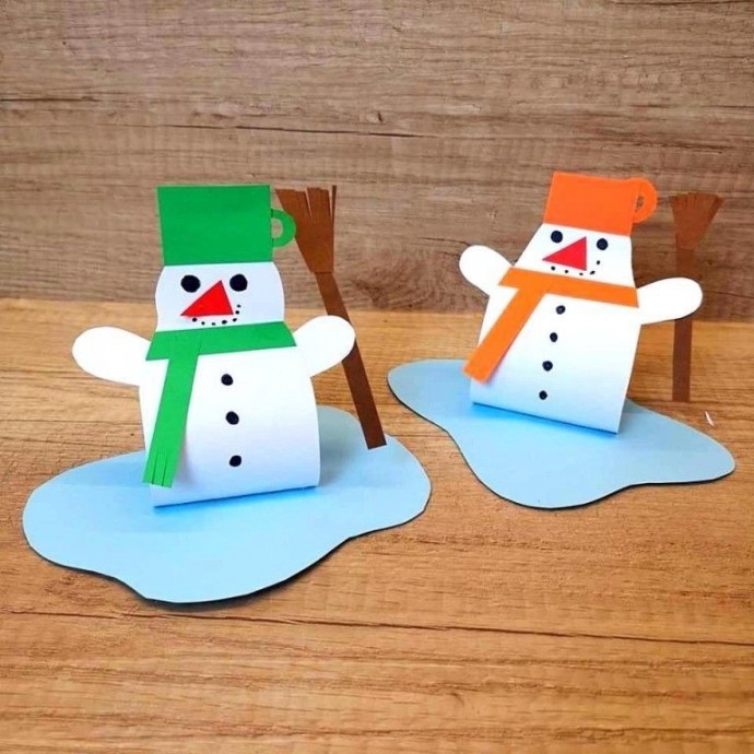 Снеговик с метлой Снеговик с метлой