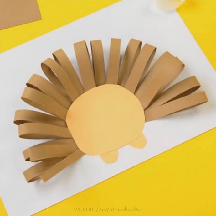 Ёжик из бумажных полосок