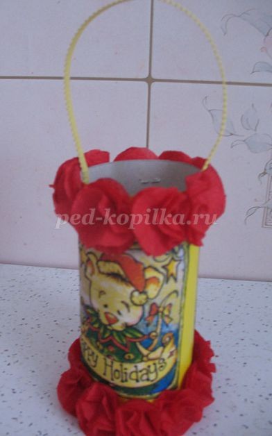 ​Фонарик на ёлку в технике декупаж: часть 2