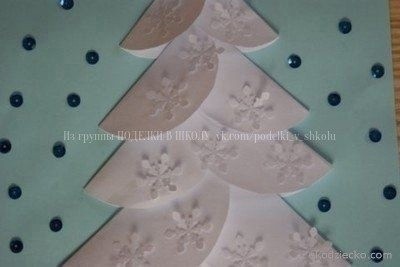 ​Новогодняя аппликация с ёлочкой