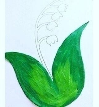 ​Оригинальный способ нарисовать ландыши