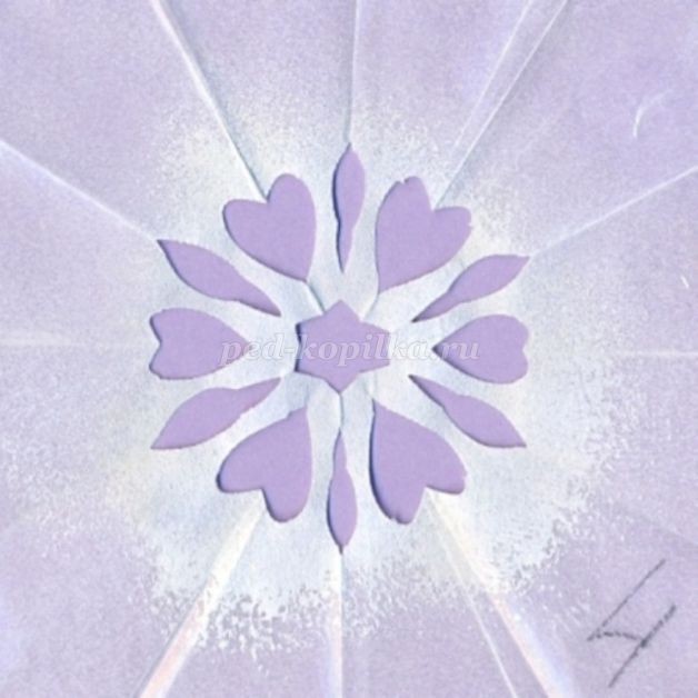 Рисуем невероятно красивую ёлочку белую на синем фоне: часть 5 Рисуем невероятно красивую ёлочку белую на синем фоне: часть 5