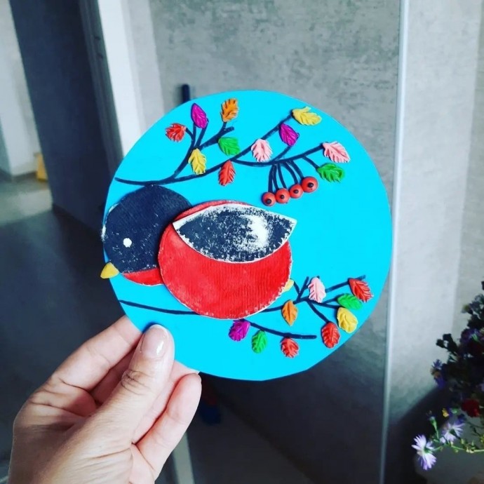 Аппликация "Снегирь"