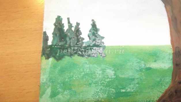 Рисуем пейзаж губкой: часть 2 Рисуем пейзаж губкой: часть 2