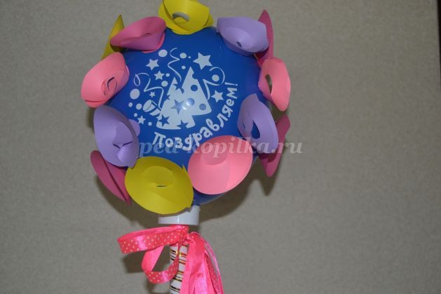 ​Топиарий цветочный на воздушном шарике: часть 3