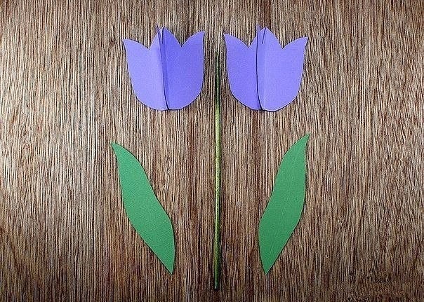 Тюльпаны в горшочке из бумаги для любимой бабушки Тюльпаны в горшочке из бумаги для любимой бабушки