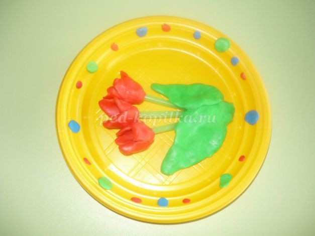 ​Весенние цветы из пластилина: часть 2