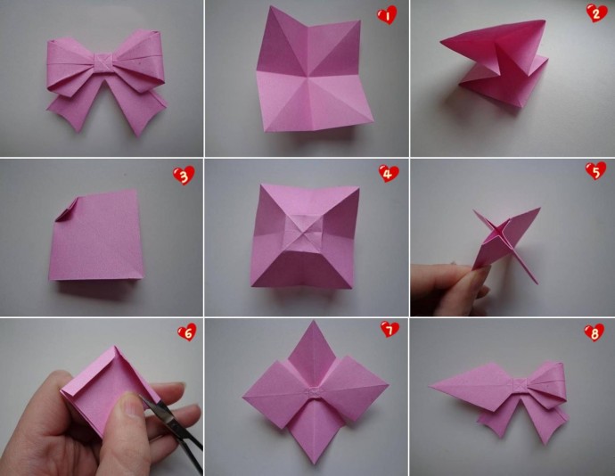 ​Бант в технике оригами