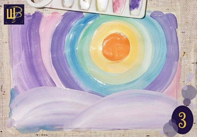 Зимний лес на закате