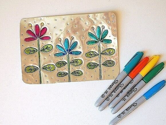 Рисование на фольге