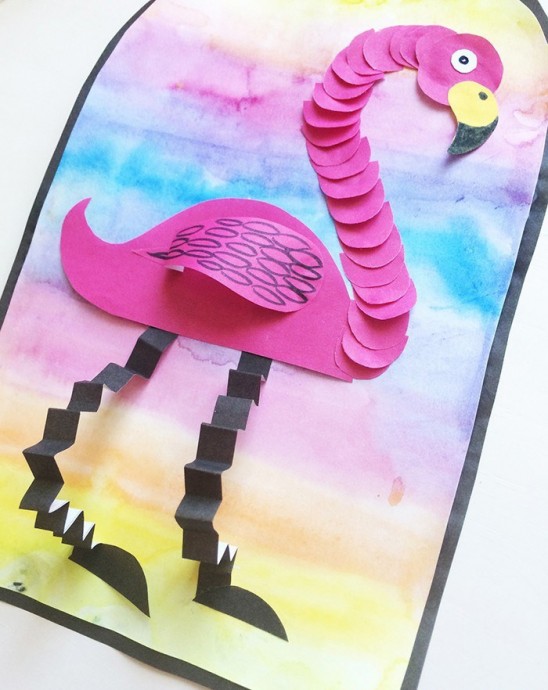 Розовый фламинго