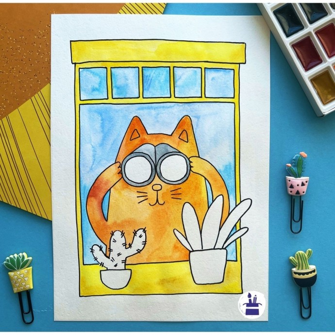 ​Кошечка в окошке