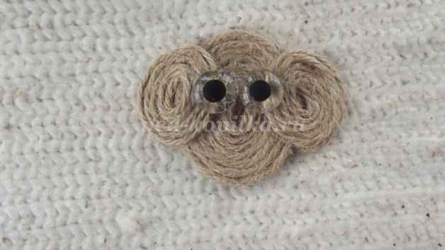 ​Магнит "Овечка" из кофейных зерен детскими руками: часть 1