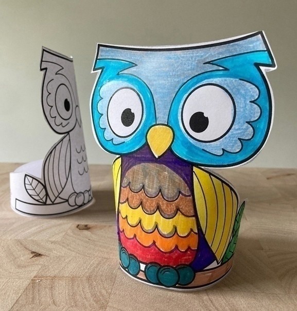 Поделка-раскраска "Совушка"