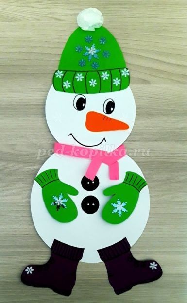 Снеговик из бумаги Снеговик из бумаги