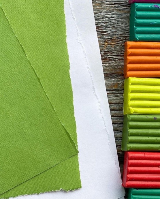 Цветочная картина из пластилина