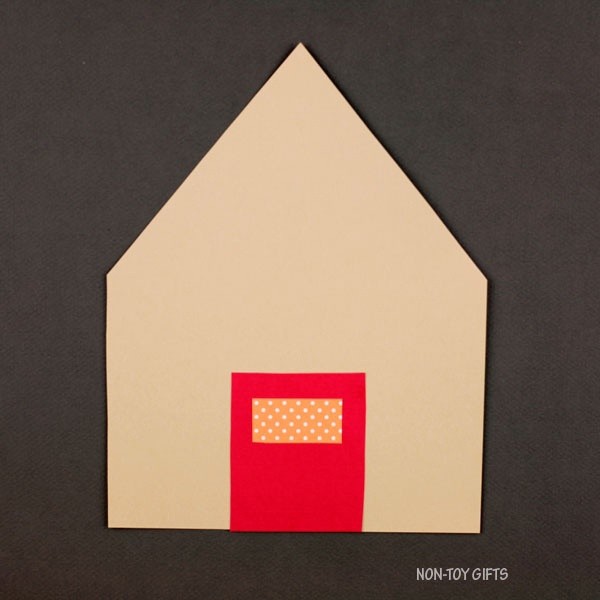 Домик из цветной бумаги Домик из цветной бумаги