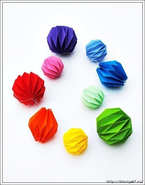 Новогодние фонарики из бумаги