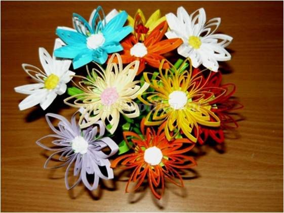 Объёмные цветы в технике квиллинг: часть 3